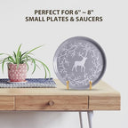Plate Holder Easel Display Stand - 3 inch Metal Plate Stands for Display - Tabletop Picture Stand - Gold Iron, alternate view