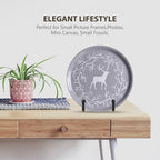 Plate Holder Easel Display Stand - 3 inch Metal Plate Stands for Display - Tabletop Picture Stand - Black Iron, alternate