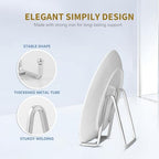 Plate Holder Easel Display Stand - 4.5 inch Metal Plate Stands for Display - Tabletop Picture Stand - Silver, alternate view