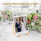 Plate Holder Easel Display Stand - 4.5 inch Metal Plate Stands for Display - Tabletop Picture Stand - Gold Iron, alternate