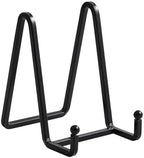 Plate Holder Easel Display Stand - 4.5 inch Metal Plate Stands for Display - Tabletop Picture Stand - Black Iron