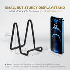 Plate Holder Easel Display Stand - 4.5 inch Metal Plate Stands for Display - Tabletop Picture Stand - Black Iron, alternate