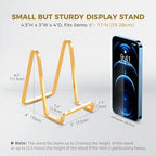 Plate Holder Easel Display Stand - 4.5 inch Metal Plate Stands for Display - Tabletop Picture Stand - Gold Iron, alternate