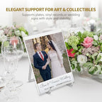 Plate Holder Easel Display Stand - 4.5 Inch Metal Plate Stands - Tabletop Picture Stand - Silver Iron Easels for, alternate
