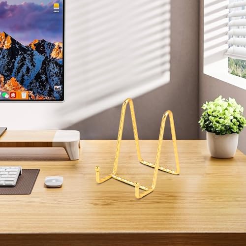 Plate Holder Easel Display Stand - 4.5 Inch Twisted Metal Wire Plate Stands - Picture Frame Stand - Tabletop, alternate view