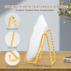 Plate Holder Easel Display Stand - 4.5 Inch Twisted Metal Wire Plate Stands - Picture Frame Stand - Tabletop, alternate view