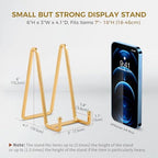 Plate Holder Easel Display Stand - 6 inch Metal Plate Stands for Display - Tabletop Picture Stand - Gold Iron, alternate view
