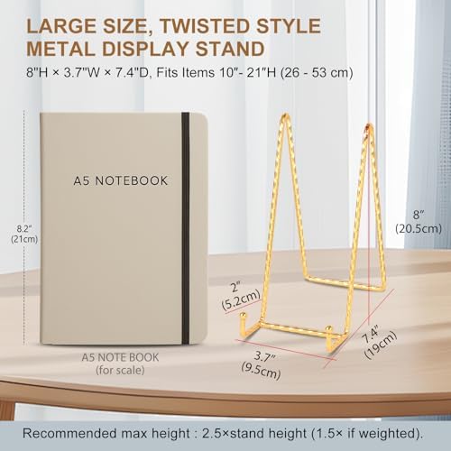 Plate Holder Easel Display Stand - 8 Inch Large Stands - Twisted Metal Wire Easels for Displaying Decorative, alternate view