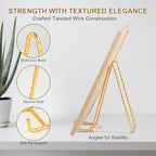 Plate Holder Easel Display Stand - 8 Inch Large Stands - Twisted Metal Wire Easels for Displaying Decorative, alternate view