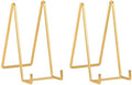 Plate Holder Easel Display Stand - 8 inch Metal Plate Stands for Display - Tabletop Picture Stand - Gold Iron