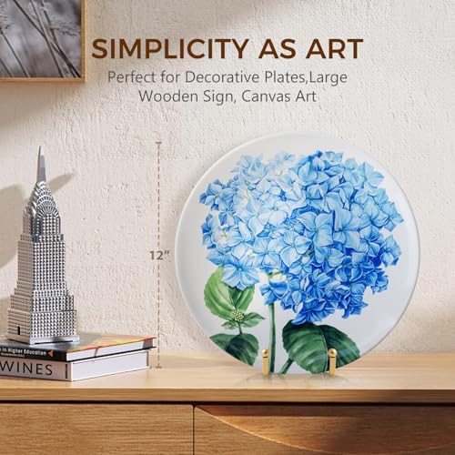 Plate Holder Easel Display Stand - 8 inch Metal Plate Stands for Display - Tabletop Picture Stand - Gold Iron, alternate view