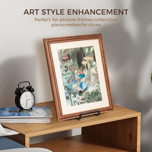 Plate Holder Easel Display Stand - 8 inch Metal Plate Stands for Display - Tabletop Picture Stand - Black Iron, alternate