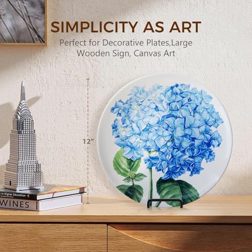 Plate Holder Easel Display Stand - 8 inch Metal Plate Stands for Display - Tabletop Picture Stand - Black Iron, alternate