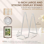 Plate Holder Easel Display Stand - 8 Inch Metal Plate Stands - Tabletop Picture Stand - Silver Iron Easels for, alternate