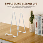 Plate Holder Easel Display Stand - 8 Inch Metal Plate Stands - Tabletop Picture Stand - Silver Iron Easels for, alternate