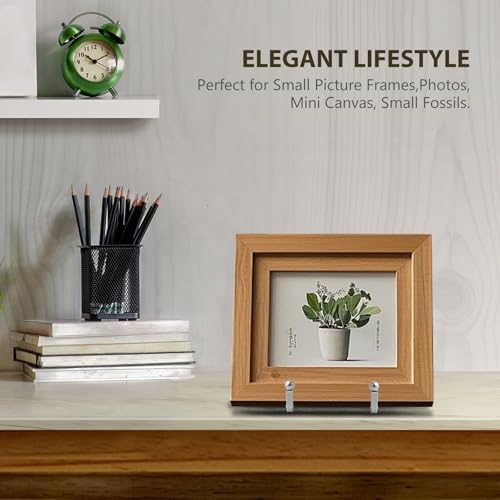 Plate Holder Easel Display Stand - Metal Plate Stands for Display - Tabletop Picture Stand - Silver Iron Easels, alternate