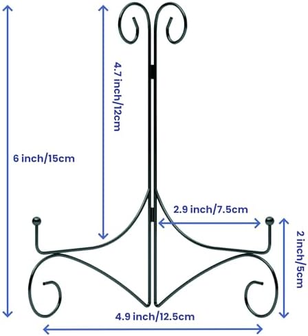 Plate Stand for Display with Hinged Folding Design, 6 Inch Picture Stands for Tables, Small Easels for, alternate view 3