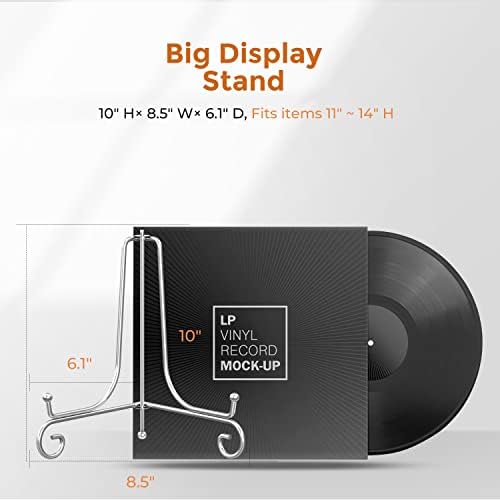 Plate Stands for Display - 10 Inch Holder + Metal Easel Stand for Picture Frame, Decorative Plates, Photo, Book, alternate