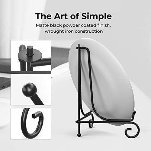 Plate Stands for Display - 10 Inch Plate Holder Display Stand + Metal Easel Stand for Picture Frame, Decorative, alternate