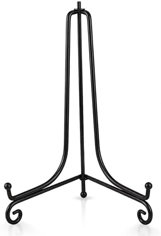 Plate Stands for Display, 12Inch Black Iron Easel Plate Display Photo Holder Stand, Displays Picture Frames
