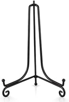 Plate Stands for Display, 12Inch Black Iron Easel Plate Display Photo Holder Stand, Displays Picture Frames