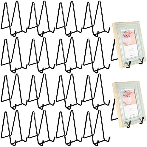 Plate Stands for Display 18 Pack 6 Inch Plate Holder Display Stands Picture Frame Holder Metal Frame for