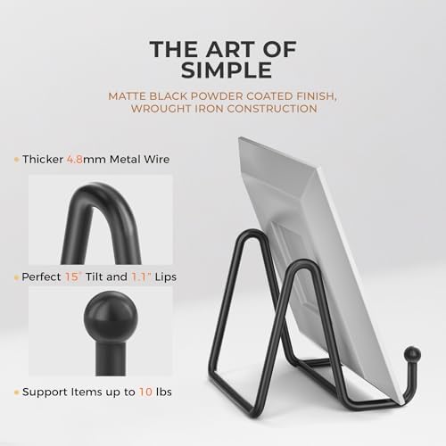 Plate Stands for Display - 3 Inch Plate Holder Display Stand + Metal Frame Holder Stand for Picture, Decorative, alternate