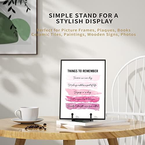 Plate Stands for Display - 4.5 Inch Metal Square Wire Plate Holder Display Stand + Picture Frame Stand Holder, alternate view