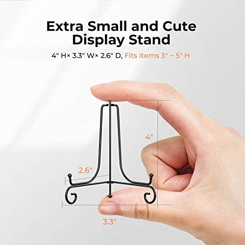 Plate Stands for Display - 4 Inch Plate Holder Display Stand + Metal Easel Stand for Picture Frame, Decorative, alternate