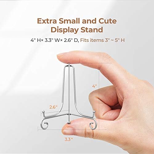 Plate Stands for Display - 4 Inch Plate Holder Display Stand + Metal Easel Stand for Picture Frame, Decorative, alternate