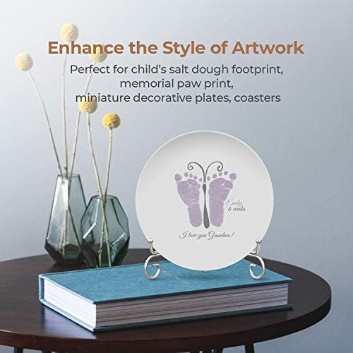 Plate Stands for Display - 4 Inch Plate Holder Display Stand + Metal Easel Stand for Picture Frame, Decorative, alternate