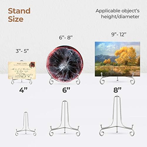 Plate Stands for Display - 4 Inch Plate Holder Display Stand + Metal Easel Stand for Picture Frame, Decorative, alternate