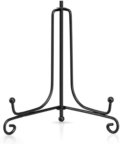 Plate Stands for Display, 5 Inch Black Iron Easel Plate Display Photo Holder Stand, Displays Picture Frames