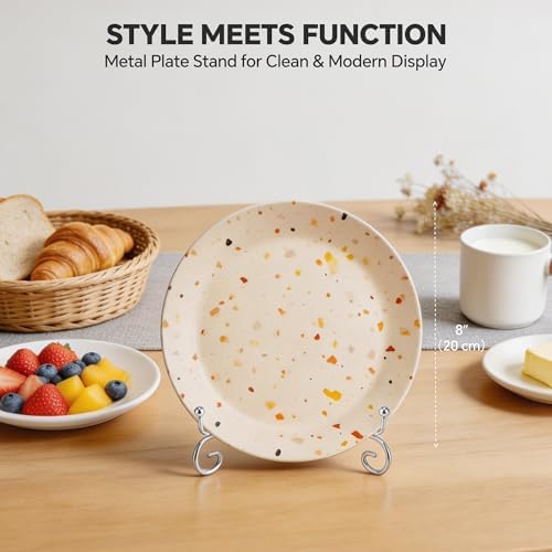 Plate Stands for Display, 6 Inch Decorative Plate Holder, Metal Picture Stand for Table, Small Easels for, alternate view 4