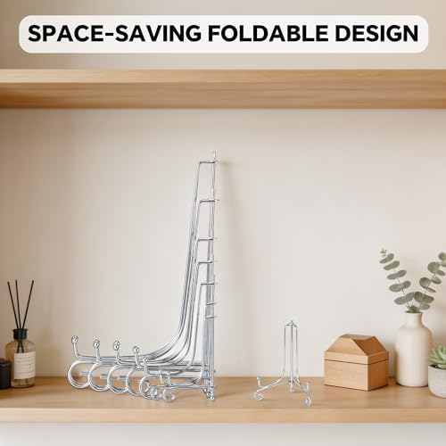 Plate Stands for Display, 6 Inch Decorative Plate Holder, Metal Picture Stand for Table, Small Easels for, alternate view 6