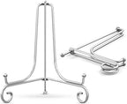 Plate Stands for Display - 6 Inch Holder + Metal Easel Stand for Picture Frame, Decorative Plates, Photo, Book