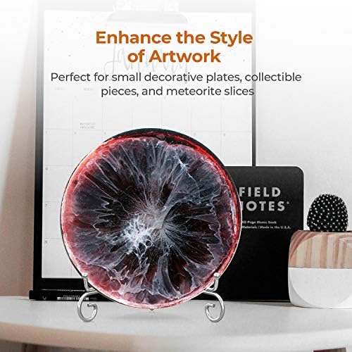 Plate Stands for Display - 6 Inch Holder + Metal Easel Stand for Picture Frame, Decorative Plates, Photo, Book, alternate