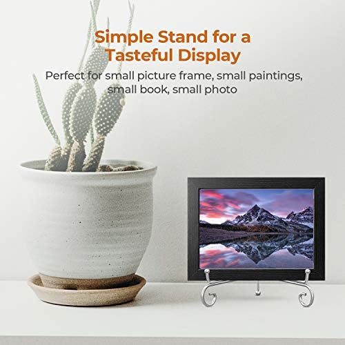 Plate Stands for Display - 6 Inch Holder + Metal Easel Stand for Picture Frame, Decorative Plates, Photo, Book, alternate