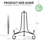 Plate Stands for Display, 7 Inch Black Iron Easel Plate Display Photo Holder Stand, Displays Picture Frames, alternate view 3