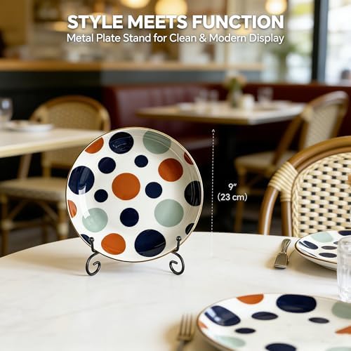 Plate Stands for Display, 7 Inch Black Iron Easel Plate Display Photo Holder Stand, Displays Picture Frames, alternate view 4