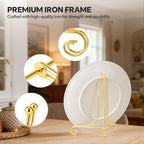 Plate Stands for Display, 7 Inch Decorative Plate Holder, Metal Picture Stand for Table, Small Easels for, alternate view 6