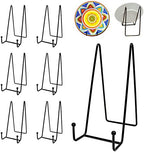 Plate Stands for Display, 8 Inch, Black, 7 Pack in Black