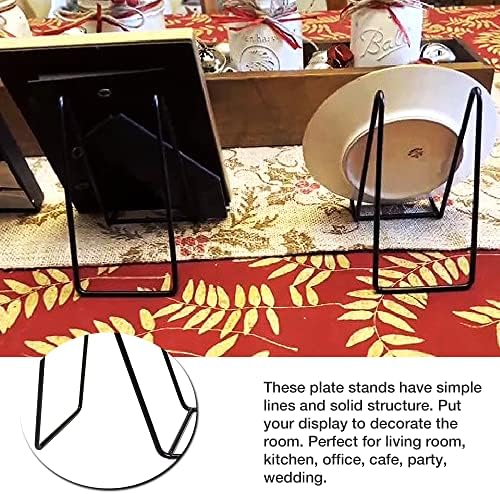 Plate Stands for Display, 8 Inch, Black, 7 Pack in Black, alternate view 5