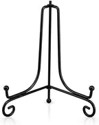 Plate Stands for Display, 8 Inch Black Iron Easel Plate Display Photo Holder Stand, Displays Picture Frames