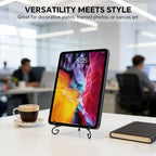 Plate Stands for Display, 8 Inch Black Iron Easel Plate Display Photo Holder Stand, Displays Picture Frames, alternate view 3