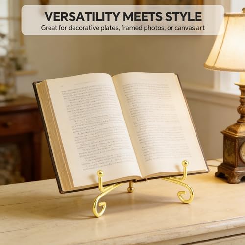 Plate Stands for Display, 8 Inch Decorative Plate Holder, Metal Picture Stand for Table, Small Easels for, alternate view 3