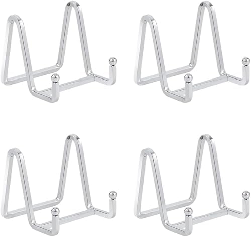 Plate Stands for Display Small - 3 Inch Iron Easel Holders for Decorative Plates, Picture Frames, Photos, Table