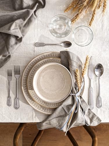 Plates and Bowls Sets for 4, 12 Piece Ceramic Dinnerware Sets for Kitchen, Reactive Glaze Dishes Set, Oven &, alternate view