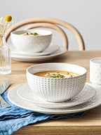 Plates and Bowls Sets for 4, 16 Piece Ceramic Dinnerware Sets with Pasta Bowls, Stoneware Kitchen Dishes Set, alternate view