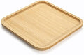 Plates, Square Wood Serving Platter, Wooden Serving Tray, Charcuterie Serving Board, Cheese Board (9.8 inch) in